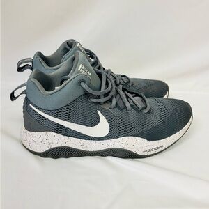 Nike Zoom Rev TB - Men's Athletic Sneakers - Gray/ White - Size 9.5